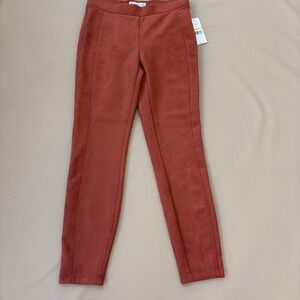 Nanette Lepore Spice Faux Suede Stitch Detail Leggings Pants Women's Size S